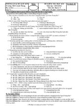 Đề kiểm tra học kì I năm học 2015-2016 môn thi địa lí 9 thời gian 45 phút